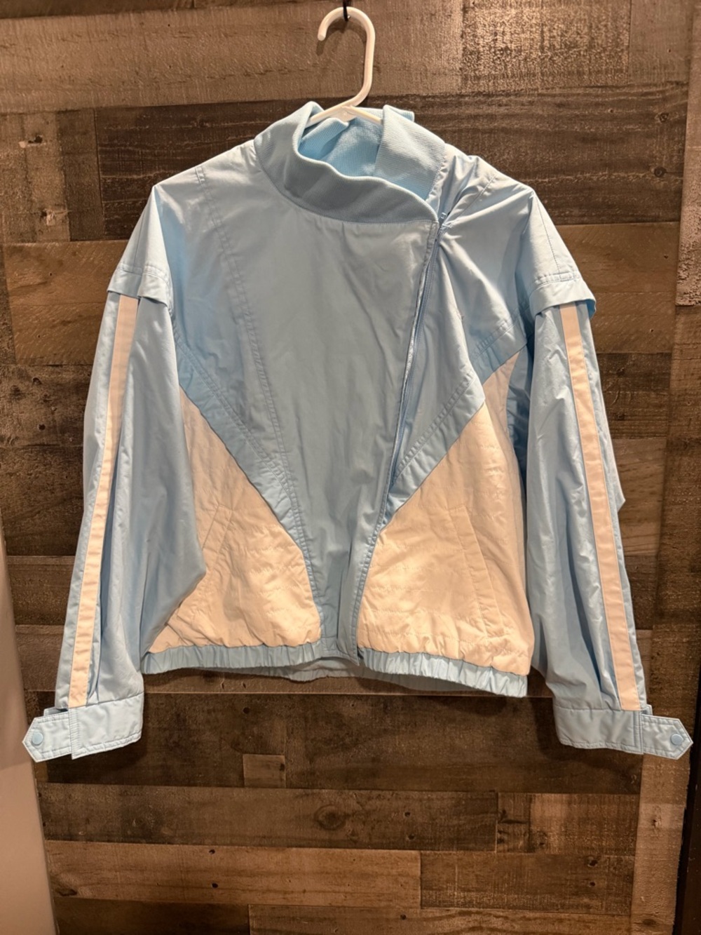 adidas Light Blue and White Women's Bomber Jacket & Pants